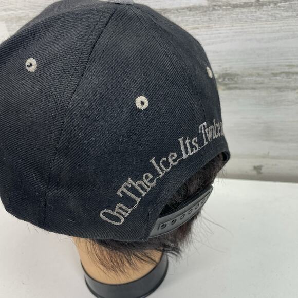 Coed Naked Ice Hockey Hat Men's OS Black Snapback On Ice Is Twice As Nice Cap - Picture 2 of 12